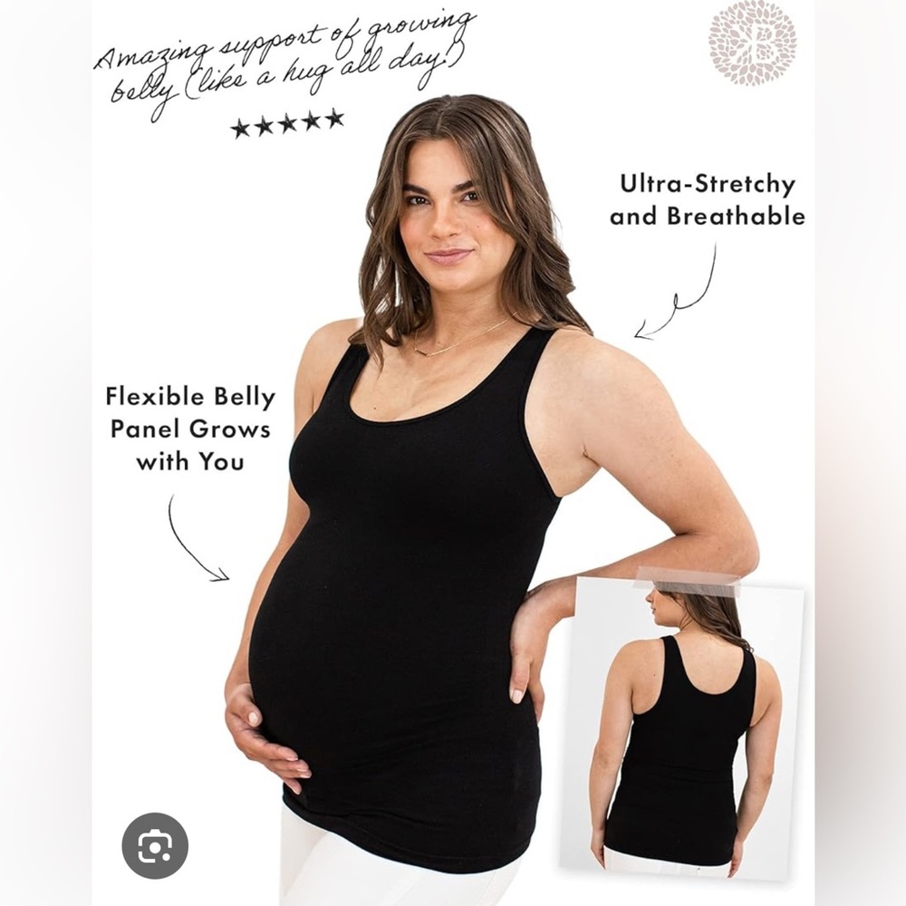 Kindred Bravely Bamboo Bump Support Black Maternity Tank | NWT/In bag